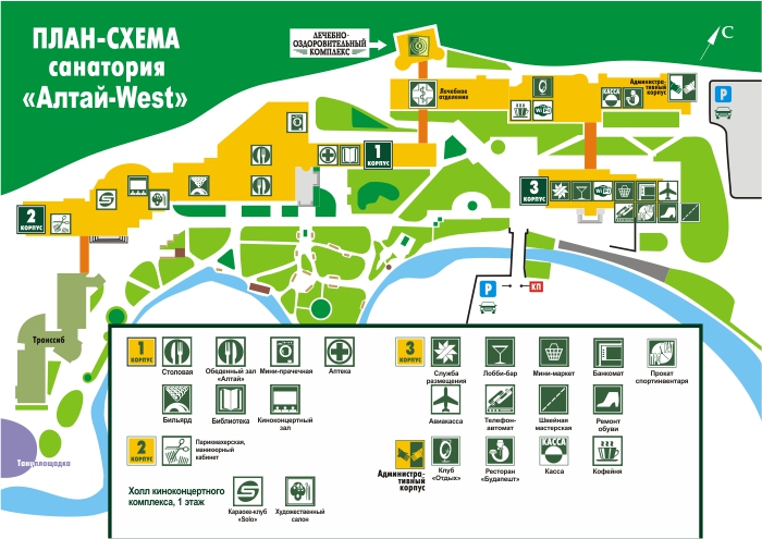 Карта санатории алтая